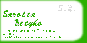 sarolta metyko business card